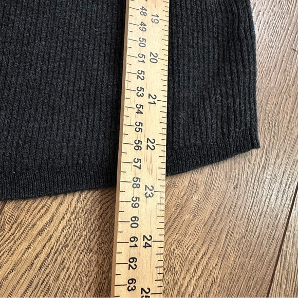 Faherty Mikki Henley Sweater Long Sleeve Ribbed Stripe Colorblock Grey S - Picture 5 of 7